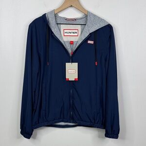 Hunter Men's NWT Original Lightweight Packable Shell Jacket Blue Grey Medium